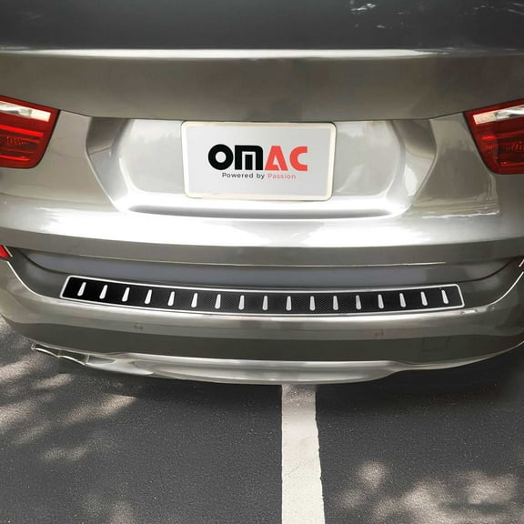 Rear Bumper Sill Cover Guard for BMW X3 F25 2011-2017 S.Steel Carbon Foiled