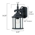 thumbnail image 3 of 2961-BK Outdoor Wall Lantern, Black Cast Aluminum, 3 of 7