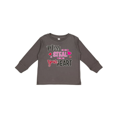 

Inktastic Miss Steal Your Heart Gift Toddler Toddler Girl Long Sleeve T-Shirt