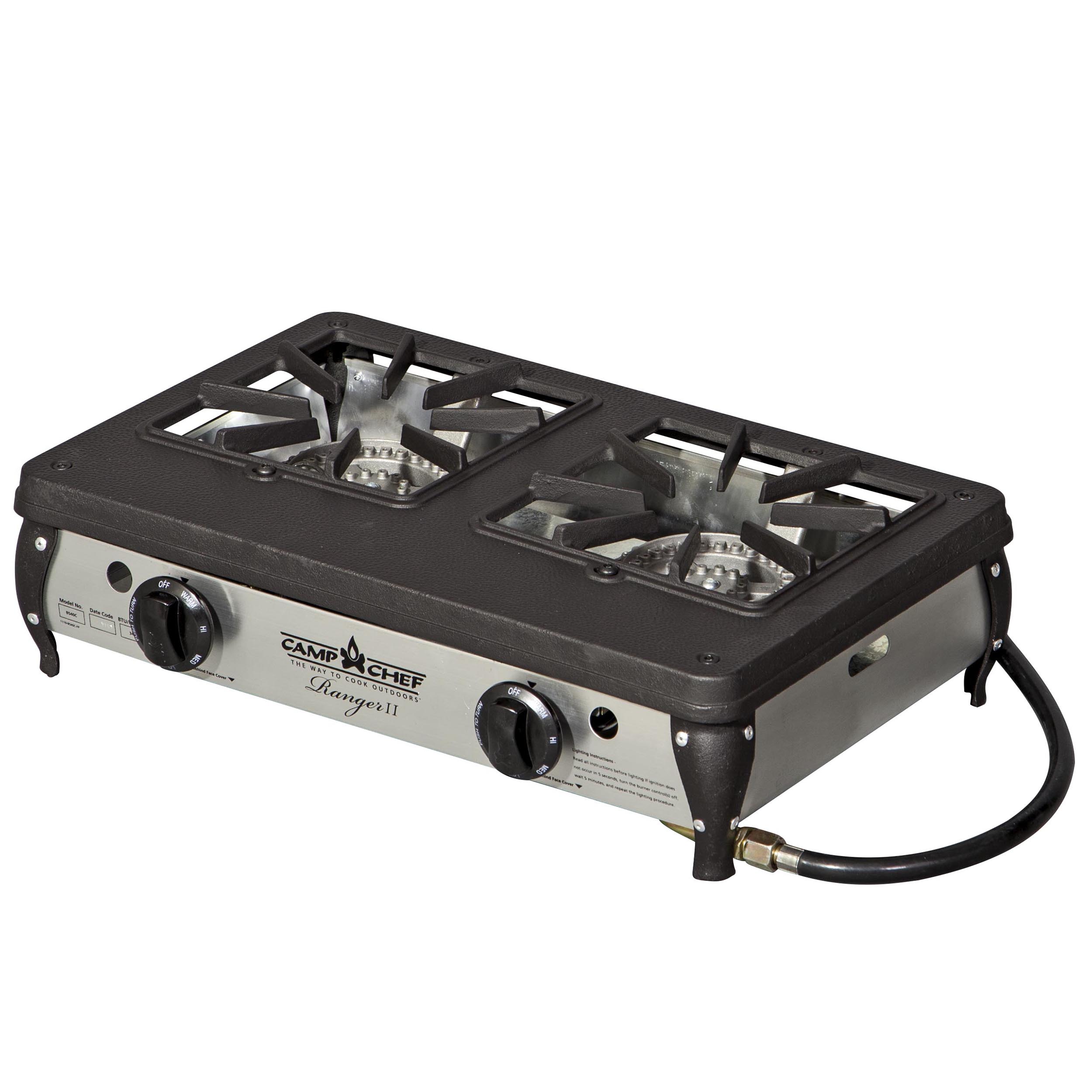 Camp Chef Ranger II Portable Outdoor 2 Burner Propane Stove, 34,000 BTU Total Output, 128 Sq Inch Cooking Area, BS40C - image 3 of 6