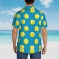 thumbnail image 4 of Disketp Hawaiian Shirts for Men,Ball Tennis Print Mens Casual Short Sleeve Button Down Shirts Beach Shirt, 4 of 7