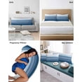 thumbnail image 6 of Haze Blue White Ombre Body Pillow Covers, Vintage Gradient Striped Aesthetics Soft Bed Throw Pillowcases Breathable Cooling Long Lumbar Body Pillow Sham Cover for Bed Sofa 20''x54'', 6 of 7