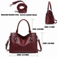 thumbnail image 3 of GAEKEAO Satchel Handbag for Women with Shoulder Strap Medium Top Handle Purse Crossbody Bag Soft Leather Work Tote, 3 of 9