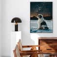 thumbnail image 5 of Hudo Dog Christmas Canvas Wall Art, Old English Sheepdog Dog Wall Art Prints Dogs Hanging Wall Pictures Decoration for Holiday Living Room Bedroom Bathroom, 5 of 5