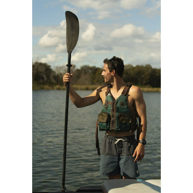 Body Glove Adult Deluxe Outdoor Fishing & Paddling Vest Size L/XL, Green 