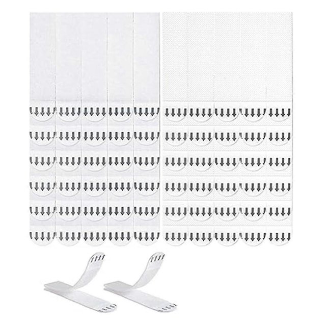 32 Pairs of Wall Adhesive Hooks, Traceless, Easy-To-Pull, Nail-Free Adhesive Stickers, Frame Hanging Installation Strips