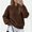 Coffee, variant on Diamond Pattern Sweater Women's Diamond Pattern Sweater Crewneck Puff Sleeve Long Sleeve Pullover Top