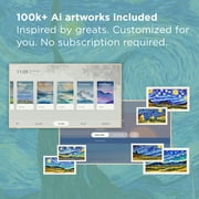 TCL 65 Class NXTVISION Series QLED 4K HDR Smart Google Art TV (New 2024) - 120Hz, Dolby Atmos Audio, Slim 1.1 Depth, Light Wood Frame & Flush Wall Mount Included - 65A300W
