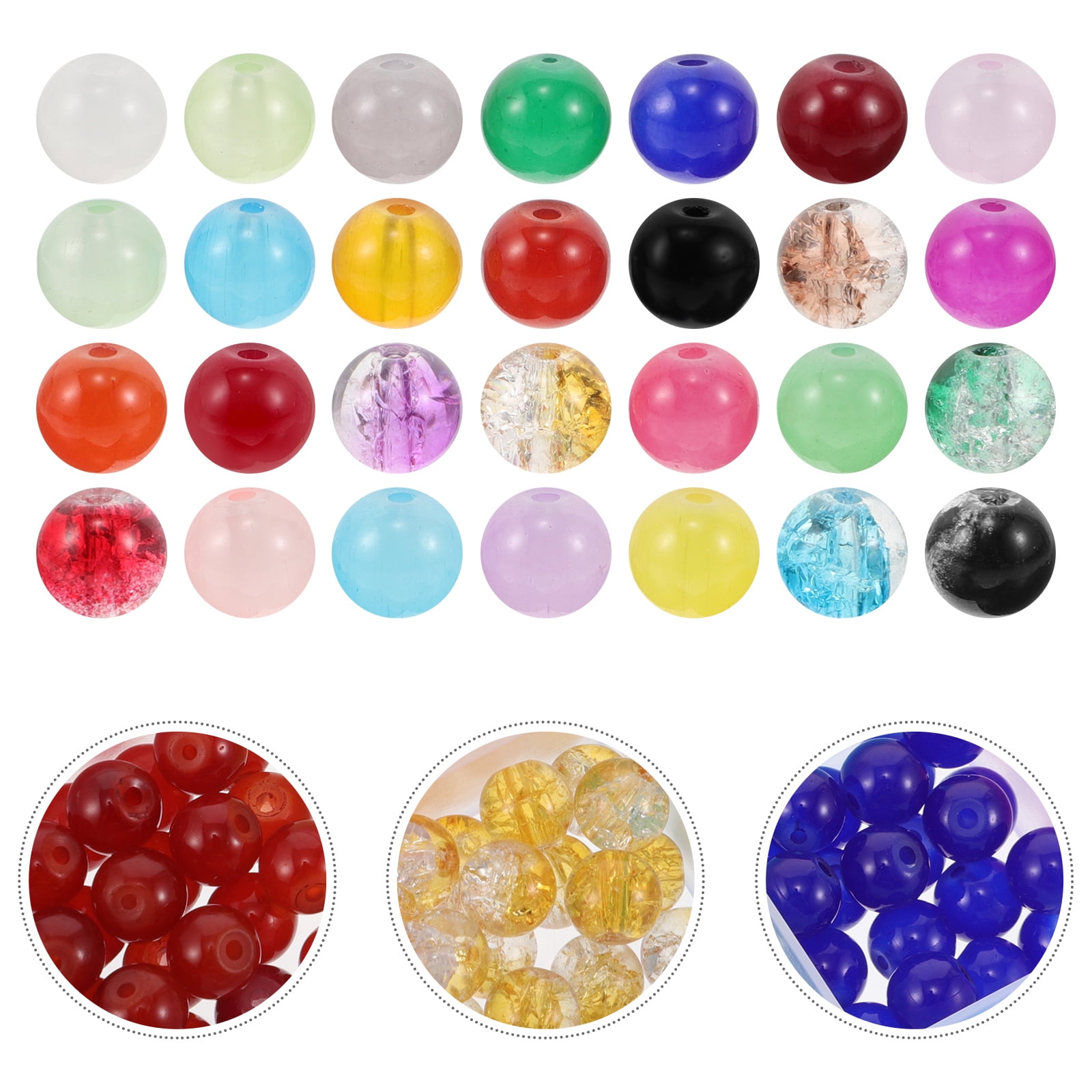 KALLORY Assorted Crystal Glass Beads for Jewelry Making, Craft Supplies for Bracelets, Necklaces, Accessories