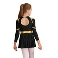 thumbnail image 2 of iiniim Cheer Leader Girls Contrast Color Cold Shoulder Cheerleading Uniform Dress Birthday Party Black 16, 2 of 7