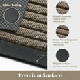 thumbnail image 2 of SIXHOME Outdoor Mat 35"x59" Non Slip Front Door Mat Outside Absorbent Rubber Welcome Mat Low Profile Dirt Trapper Indoor Outdoor Doormat Boho Arch Door Mat Outside Thick Entryway Rug Beige, 2 of 7