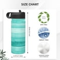 thumbnail image 4 of Yiaed Teal Turquoise Print Water Bottle with Straw Lid, Stainless Steel Double Wall Insulated Water Bottle | Leak-Proof and Spill-Proof Water Bottle, 4 of 8