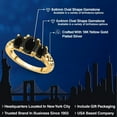 thumbnail image 2 of Gem Stone King 18K Yellow Gold Plated Silver Black Onyx Filigree Style 3 Stone Ring for Women (2.40 Cttw, Oval 8X6MM and 6X4MM) (Size 9), 2 of 6