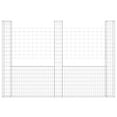 thumbnail image 2 of vidaXL U-shape Gabion Basket with Posts Basket Wire Fence Retaining Wall Iron, 2 of 113