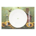 thumbnail image 2 of Ryvnso Placemats Set of 4 Cardinal on House Sunflowers Dining Mats Heat-Resistant Non-Slip Washable Table Mat, 2 of 8