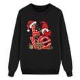 thumbnail image 3 of Aocisk Pyjamas de Noël pour Enfants avec Imprimé de Noël Chandail en Molleton Sans Capuche Col Rond Chandail Confortable pour Enfants avec Pyjamas Assortis pour Vacances en Famille Noir 6-7 Ans, 3 of 4