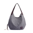 thumbnail image 2 of Gustave Women Fashion Multi-pocket Canvas Shoulder Bag Casual Hobo Handbags Totes Satchels "Gray", 2 of 7