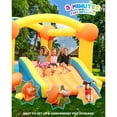 thumbnail image 4 of Entil Inflatable Bounce House with Blower, Big Slide, Basketball Hoop & Inflatable Basketball, Bouncy Castles for Kids, 12x9FT, 4 of 11