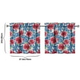 thumbnail image 4 of Kitchen Window Curtains over Sink Pioneer Pink Blue Rose Small Window Treatment White Cafe Short Curtains for Bathroom Tier Drapes 27.5x24inch, 4 of 4