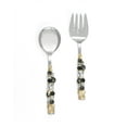thumbnail image 1 of Yo Treasure Tiramisu Crystal Radiance Stainless Steel Black & White Salad Server Set, 1 of 4