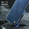 thumbnail image 5 of AutSpace For Samsung Galaxy S25+ 5G / S24+ 5G [Compatible With MagSafe] 2-in-1 Detachable Wallet Case Magnetic Flip Cover Multi-Card Slots Pocket PU Leather Flip Shockproof Phone Case,Blue, 5 of 7