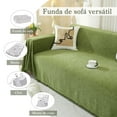 thumbnail image 5 of Eurhowing Chenille Sofa Cover, Pet & Kid Friendly Couch Slipcover, Ultra Soft Throws Furniture Protector for 3 Cushion Sofa, 71"x 134", Green, 5 of 10