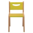 thumbnail image 2 of Whitney Plus CR2514O 14 in. Birchwood Classroom Chair, Orange, 2 of 3