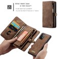 thumbnail image 4 of Allytech Galaxy A52 Case, A52 5G Case Wallet, 2 in 1 Detachable Magnetic Back Cover Zipper Multiple Cards Holder Flip Folio Wallet Protection Case Cover for Samsung Galaxy A52 5G, Darkbrown, 4 of 9
