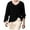 Black, variant on Bcfgryg Male Knitted Long Sleeved Solid Color Sweater Round Neck Loose Top Pocket T-shirts Men