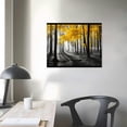 thumbnail image 3 of ONETECH  Wall Art Canvas Painting Yellow Tree in Black and White Sunshine Foggy Forest Picture Poster Print Framed Ready to Hang for Living Room Bedroom Office Home Decor, 3 of 4
