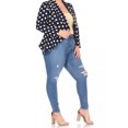 thumbnail image 4 of Women's Plus Size Casual Long Sleeves Open Front Polka Dot Blazer Jacket Made in USA, 4 of 5