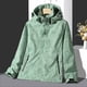 thumbnail image 1 of ICHUANYI, liquidación, chaqueta de una sola capa para parejas al aire libre para mujer, chaqueta informal con solapa y cremallera, parte superior suave holgada, abrigo/chaqueta informal con capucha de manga larga ICHUANYI WER202308172226, 1 of 5