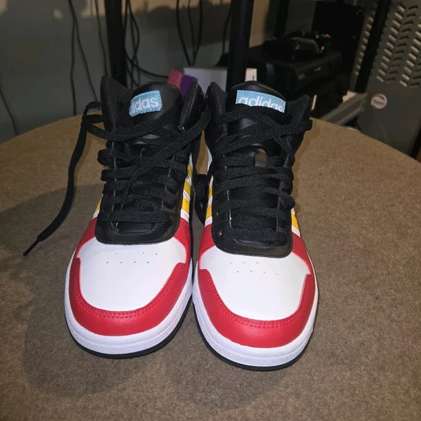 Adi-das Mens Hoops 2.0 Mid GY5890 White Casual Shoes Sneakers