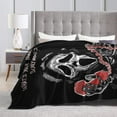 thumbnail image 5 of Ghost-Face Blanket Scary Movie Anti-Pilling Throw Blanket Plush Blanket Lightweight & Ultra-Soft, Warm & Comfy Flannel Fleece Blanket for Couch, Bed, Sofa, 60x80, 5 of 6