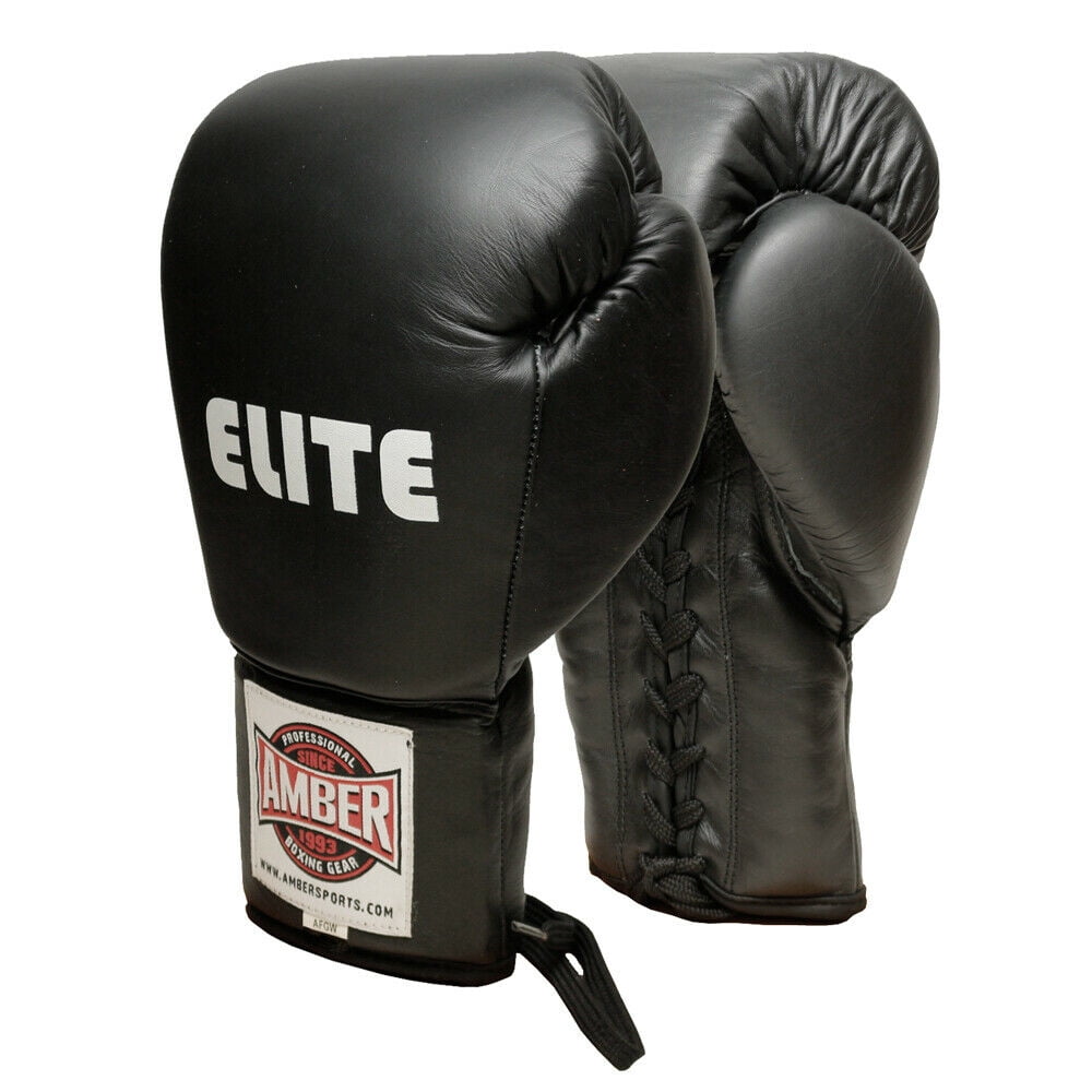 Bag Work MMA Muay Thai Training & Fight Elite Boxing Gloves Black Gold 