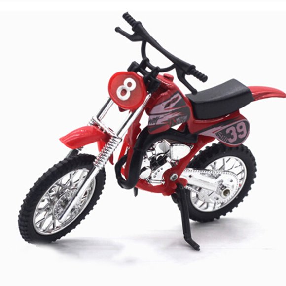 Ruibeauty Modèle de Moto Motocross en Alliage Simulé Jouet Décoration Maison Jouet pour Enfants Cadeau