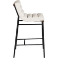 thumbnail image 6 of Maklaine Modern / Contemporary Cream Vegan Faux Leather Bar Stool, 6 of 8
