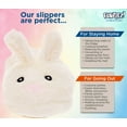 thumbnail image 5 of Silver Lilly - Bunny Slippers - Animal Slippers -Novelty House Shoe (White, Medium), 5 of 6