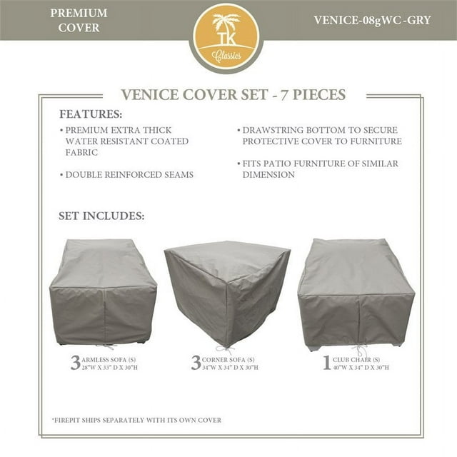 Housse de Protection VENICE-08g en Gris