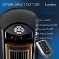 thumbnail image 4 of Lasko Wind Curve 42" 3-Speed Oscillating, Remote, 7.5-Hour Timer, Ionizer Tower Fan T42950, 4 of 11