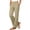 Khaki, variant on High Waisted Yoga Pants for Women Elastic Casual Work Golf Stretchy Trousers with Pockets