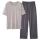 thumbnail image 1 of Ceisia Men's Plus Size Loose Fit Modal Cotton Crew Neck T-Shirt & Long Pants Set - Breathable Soft Casual Two-Piece Loungewear Gifts, 1 of 5