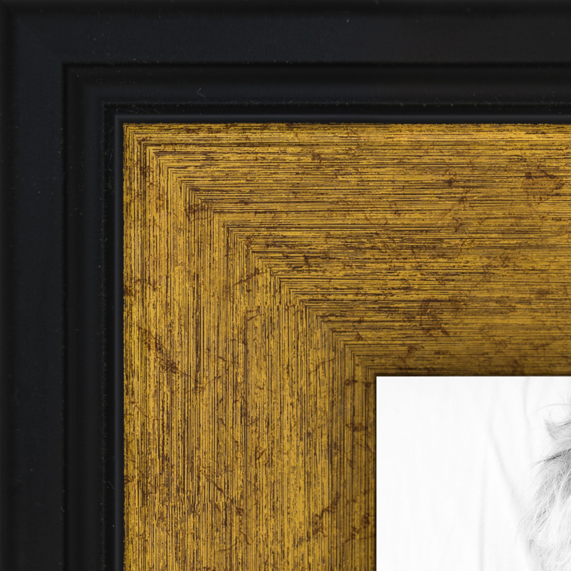 ArtToFrames 24x24 Inch Gold Red Undertones Black Picture Frame, This