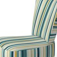 thumbnail image 4 of Designart "Striped Pattern With Jungle Green And Yellow Tones II" Green Striped Upholstered Accent Chair - Modern Arm Chair For Bedroom, 4 of 7