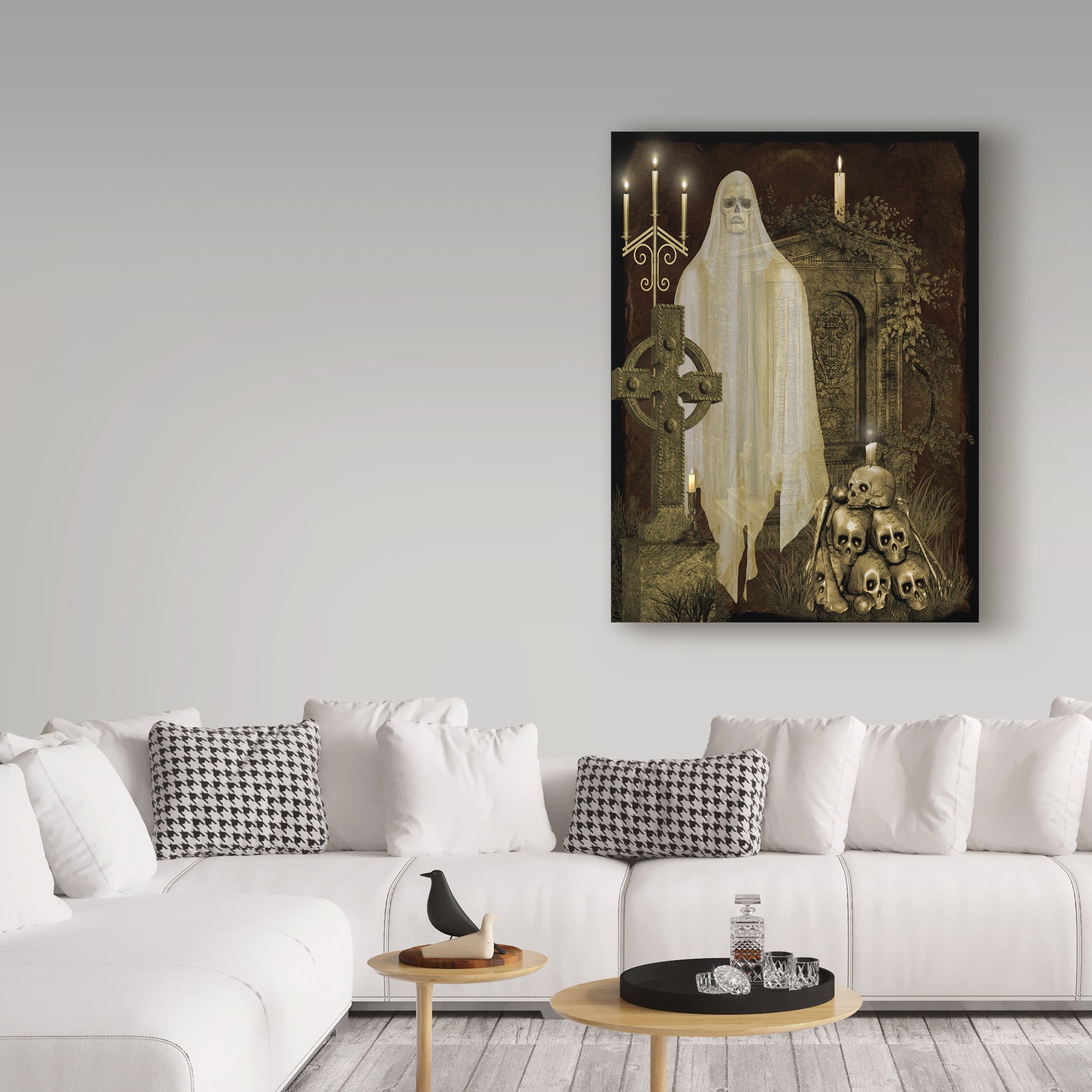 Trademark Fine Art 'Halloween Graveyard 6' Canvas Art by Jean Plout