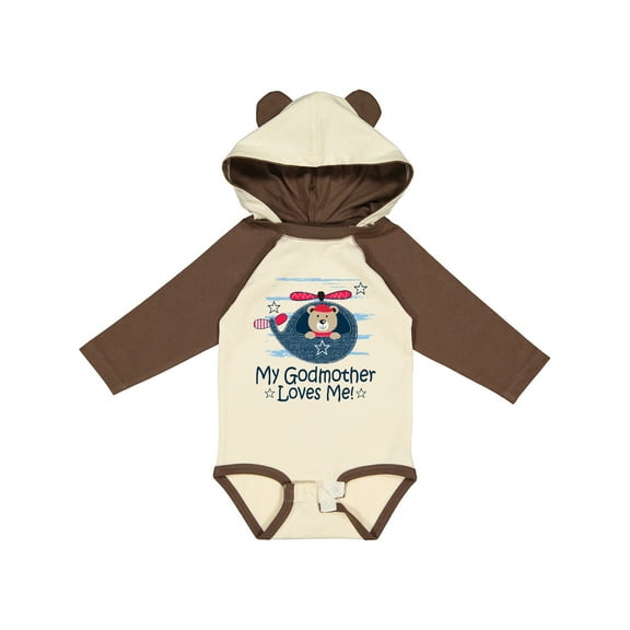 Inktastic My Godmother Loves Me Boys Boys Long Sleeve Baby Bodysuit
