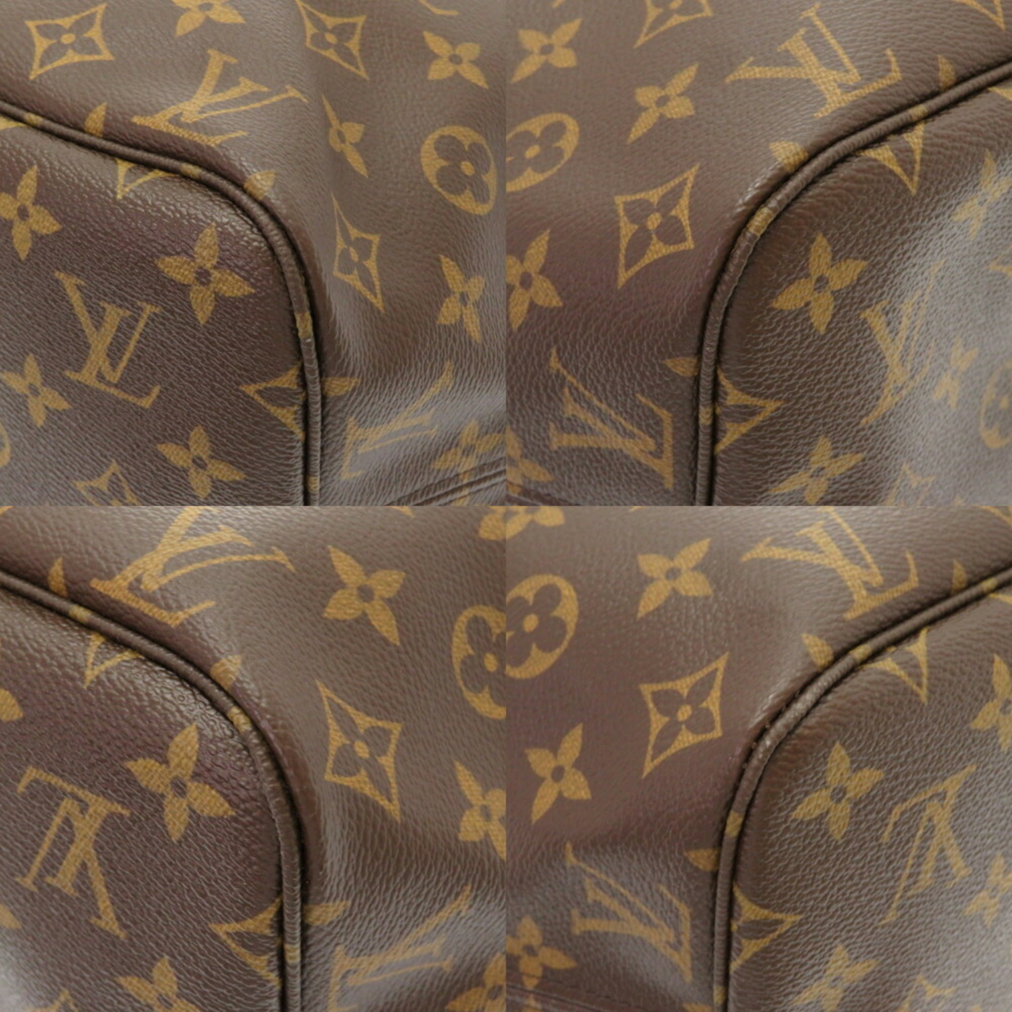 Authentic Louis Vuitton Neverfull MM Monogram M40156 No Adjust Strap Tote  ALA588