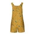 thumbnail image 5 of Summer YANHAIGONG Womens Jumpsuits and Rompers Shorts,Womens 2025 Summer Casual Floral Print Sleeveless Rompers,Spaghetti Strap Loose Shorts Jumpsuit with Pockets, 5 of 6