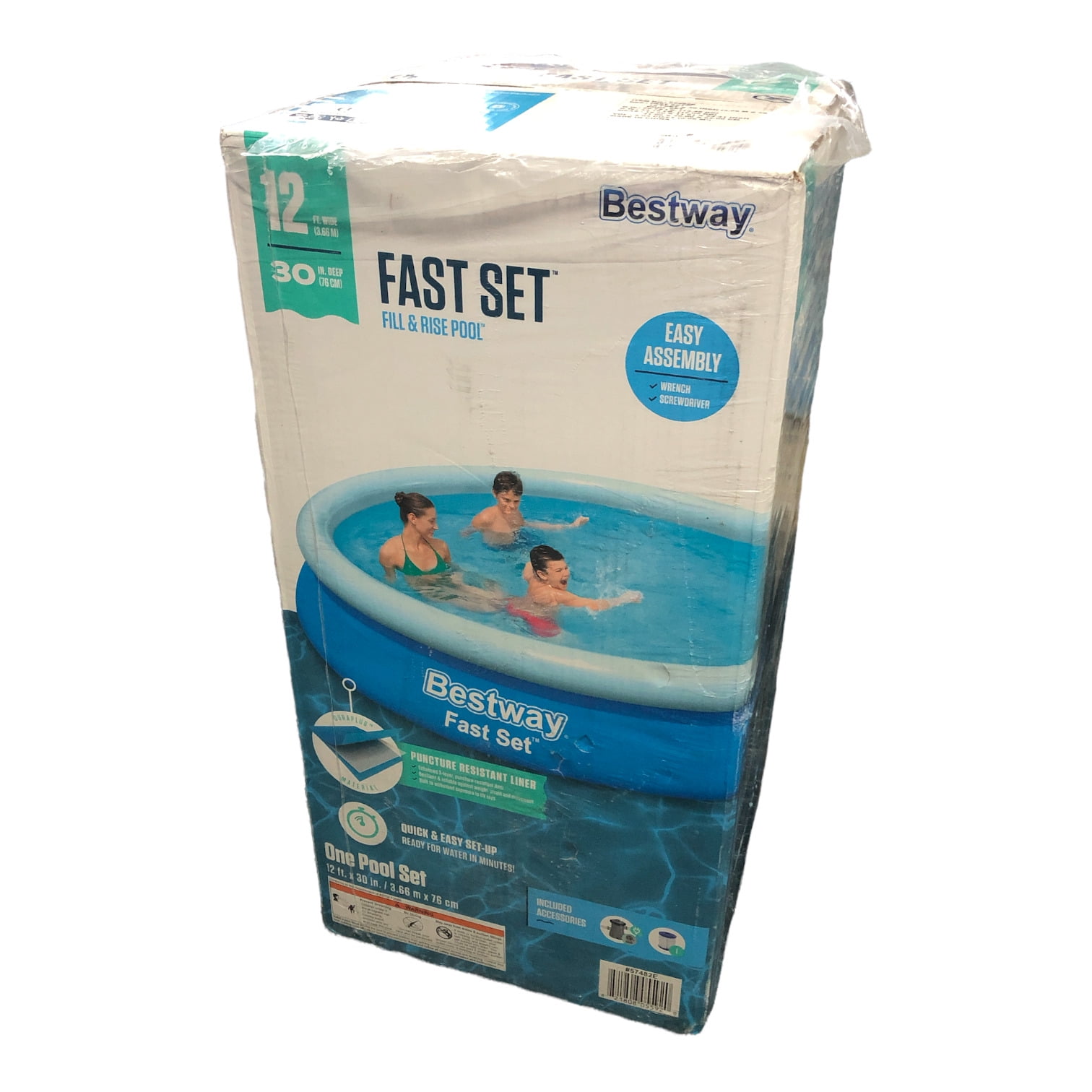Bestway Fast Set Round Inflatable Pool Set Includes filter pump - Walmart.com