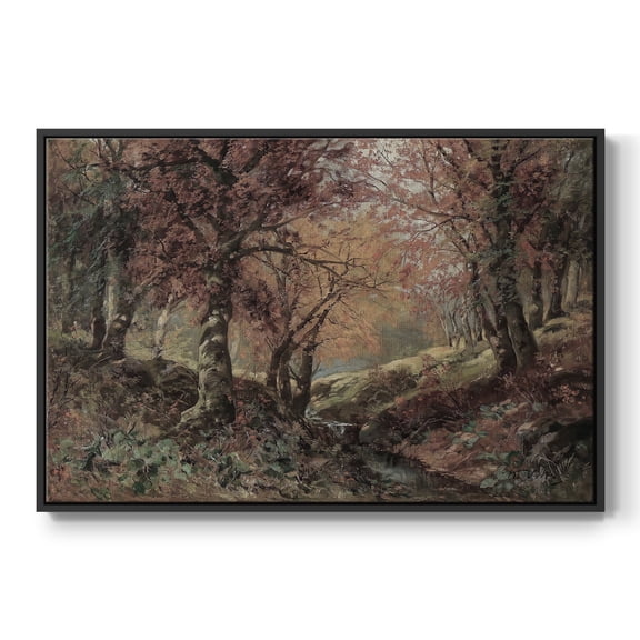 Vintage Landscape-CCCXCI By Wexford Home Framed in Black Wood Gallery Wrapped Canvas 17 in. x 25 in.
